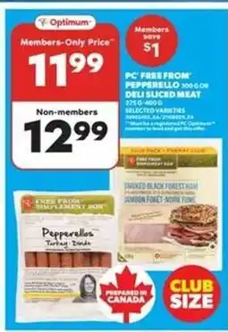Real Canadian Superstore PC 'Free From' Pepperello or Deli Sliced Meat offer