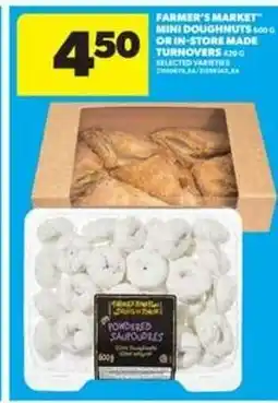 Real Canadian Superstore Farmer's Market Mini Doughnuts or In-Store Made Turnovers offer