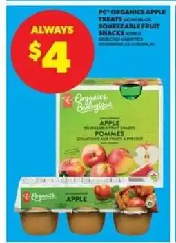 Real Canadian Superstore PC Organics Apple Treats or Squeezable Fruit Snacks offer