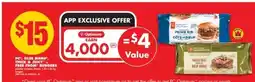 No Frills PC Blue Menu , Thick & Juicy Free From Burgers offer