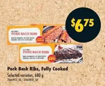 No Frills Pork Back Ribs, Fully Cooked offer