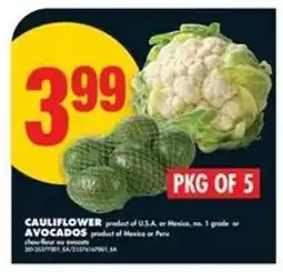No Frills Cauliflower Avocados offer
