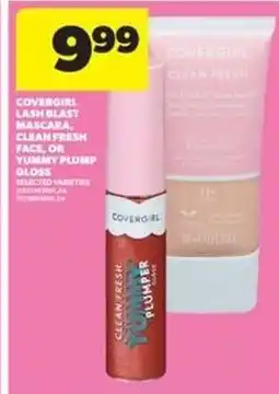 Real Canadian Superstore Covergirl Lash Blast Mascara, Clean Fresh Face, or Yummy Plump Gloss offer