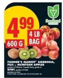 No Frills Farmer's Market Apples & Kiwi offer