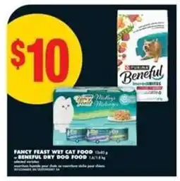 No Frills Fancy Feast Wet Cat Food & Beneful Dry Dog Food offer