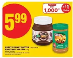 No Frills KRAFT PEANUT BUTTER OR HAZELNUT SPREAD offer