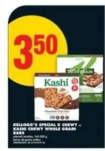 No Frills Kellogg's Special K Chewy / Kashi Chewy Whole Grain Bars offer
