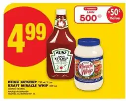 No Frills HEINZ KETCHUP nebo KRAFT MIRACLE WHIP offer
