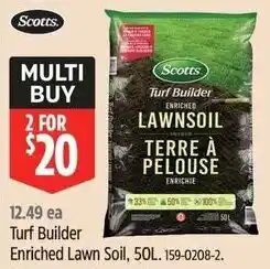 Canadian Tire Scotts turf builder enriched lawn soil offer