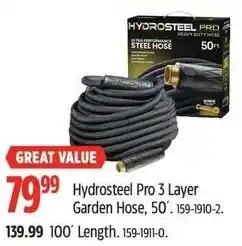 Canadian Tire Hydrosteel pro 3 layer garden hose offer