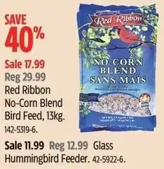 Canadian Tire Red ribbon no corn blend bird feed offer