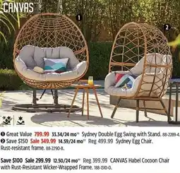 Canadian Tire Sydney egg chair offer