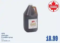 Wholesale Club GFS pancake & waffle syrup offer