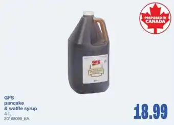 Wholesale Club GFS pancake & waffle syrup offer