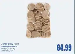 Wholesale Club Jones dairy farm sausage rounds offer