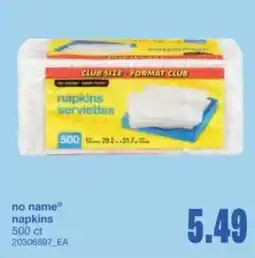 Wholesale Club No name napkins offer