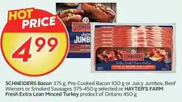 Sobeys Schneiders bacon offer