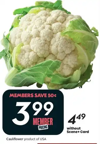 Sobeys Cauliflower offer