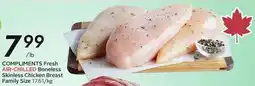 Sobeys Compliments fresh air-chilled boneless skinless chicken breast family size offer