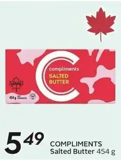Sobeys Compliments salted butter offer