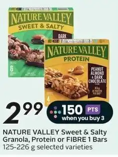 Sobeys Nature valley sweet & salty granola, protein or fibre 1 bars offer