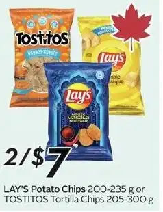 Sobeys Lay's potato chips or tostitos tortilla chips offer