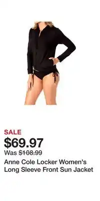 Sport Chek Anne Cole Locker Women's Long Sleeve Front Sun Jacket offer