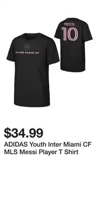 Sport Chek ADIDAS Youth Inter Miami CF MLS Messi Player T Shirt offer