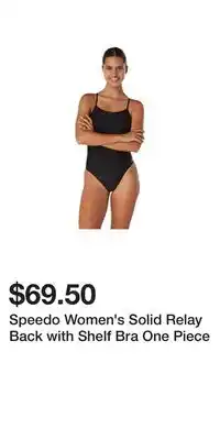 Sport Chek Speedo Women's Solid Relay Back with Shelf Bra One Piece offer