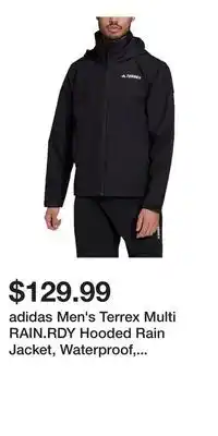 Sport Chek adidas Men's Terrex Multi RAIN.RDY Hooded Rain Jacket, Waterproof, Breathable, Shell offer