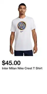 Sport Chek Inter Milan Nike Crest T Shirt offer
