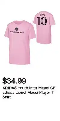 Sport Chek ADIDAS Youth Inter Miami CF adidas Lionel Messi Player T Shirt offer