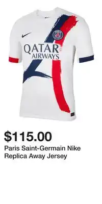 Sport Chek Paris Saint-Germain Nike Replica Away Jersey offer