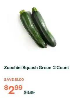 Voilà Zucchini Squash Green 2 Count offer
