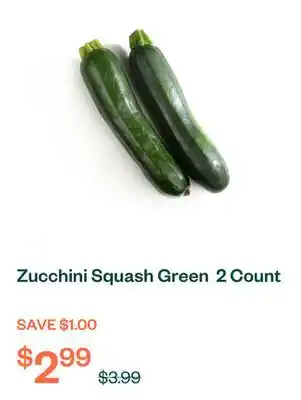 Voilà Zucchini Squash Green 2 Count offer