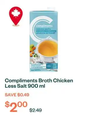 Voilà Compliments Broth Chicken Less Salt 900 ml offer
