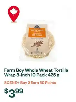 Voilà Farm Boy Whole Wheat Tortilla Wrap 8-Inch 10 Pack 425 g (frozen) offer