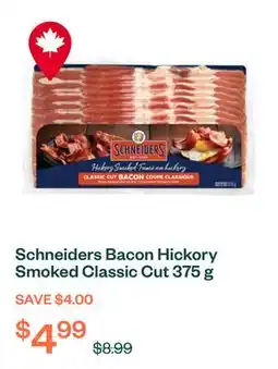 Voilà Schneiders Bacon Hickory Smoked Classic Cut 375 g offer