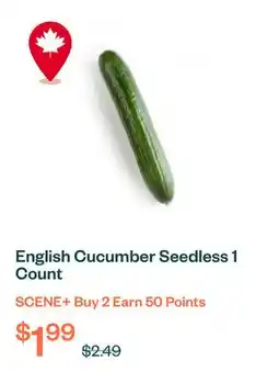 Voilà English Cucumber Seedless 1 Count offer