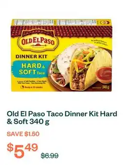Voilà Old El Paso Taco Dinner Kit Hard & Soft 340 g offer