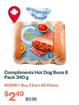 Voilà Compliments Hot Dog Buns 8 Pack 340 g offer