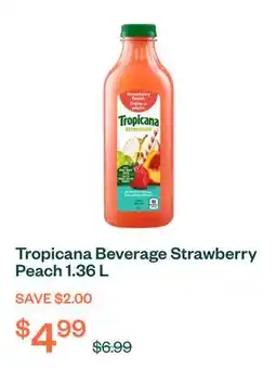Voilà Tropicana Beverage Strawberry Peach 1.36 L offer