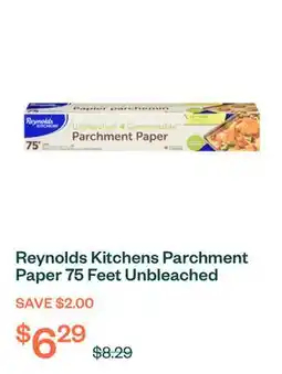 Voilà Reynolds Kitchens Parchment Paper 75 Feet Unbleached Compostable 1 EA offer