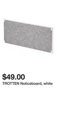 IKEA TROTTEN Noticeboard, white offer