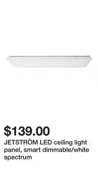 IKEA JETSTRÖM LED ceiling light panel, smart dimmable/white spectrum offer