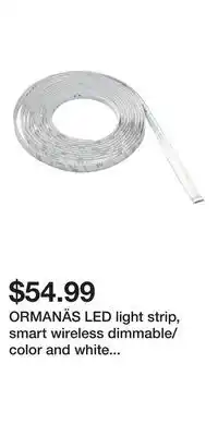 IKEA ORMANÄS LED light strip, smart wireless dimmable/color and white spectrum offer