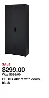 IKEA BROR Cabinet with doors, black offer