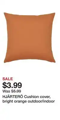 IKEA HJÄRTERÖ Cushion cover, bright orange outdoor/indoor offer