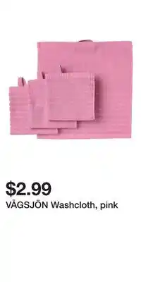 IKEA VÅGSJÖN Washcloth, pink offer