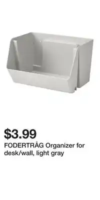 IKEA FODERTRÅG Organizer for desk/wall, light gray offer